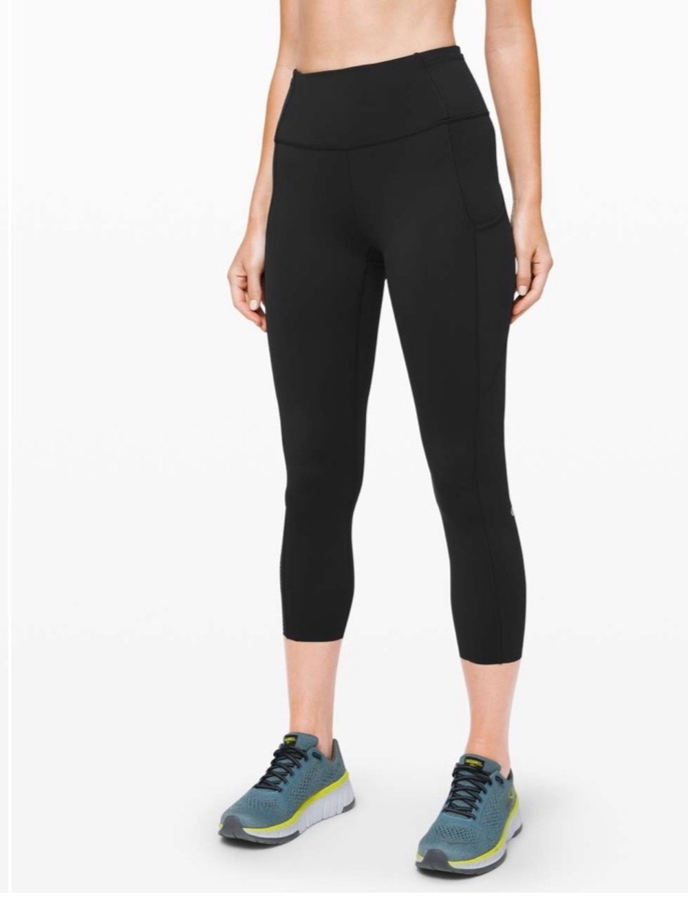 Lululemon Fast and Free High-Rise Crop II 23" *Non-Reflective Black W6BCXS Sz 2